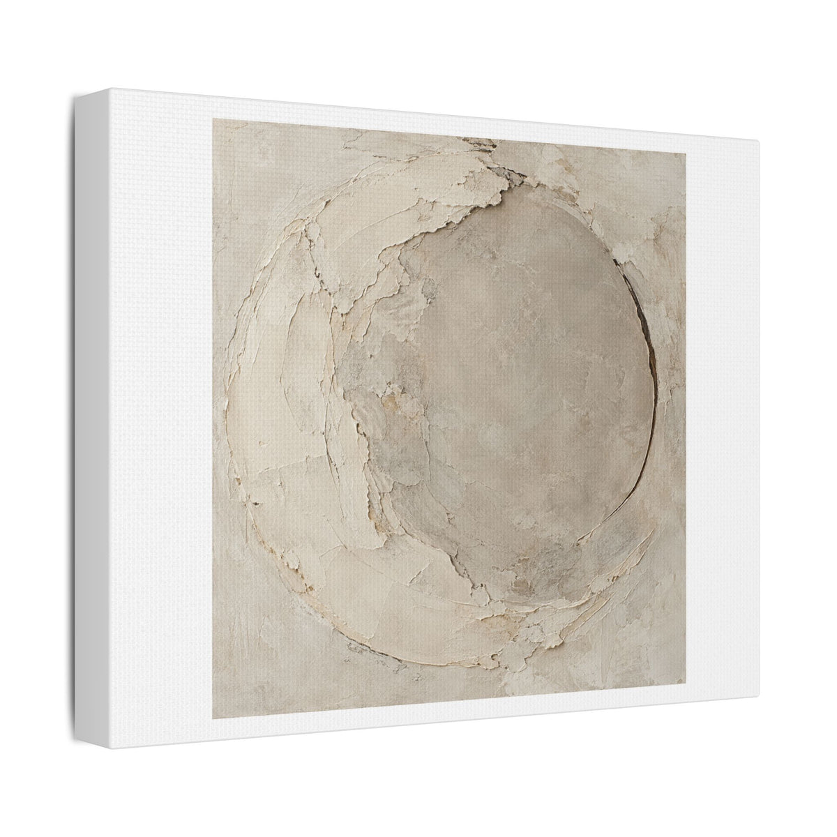 Quiet Limestone Orbit, Large Decor Art Print on Canvas