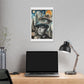 Eye on the Time Digital Collage 'Designed by AI' Canvas Art Print