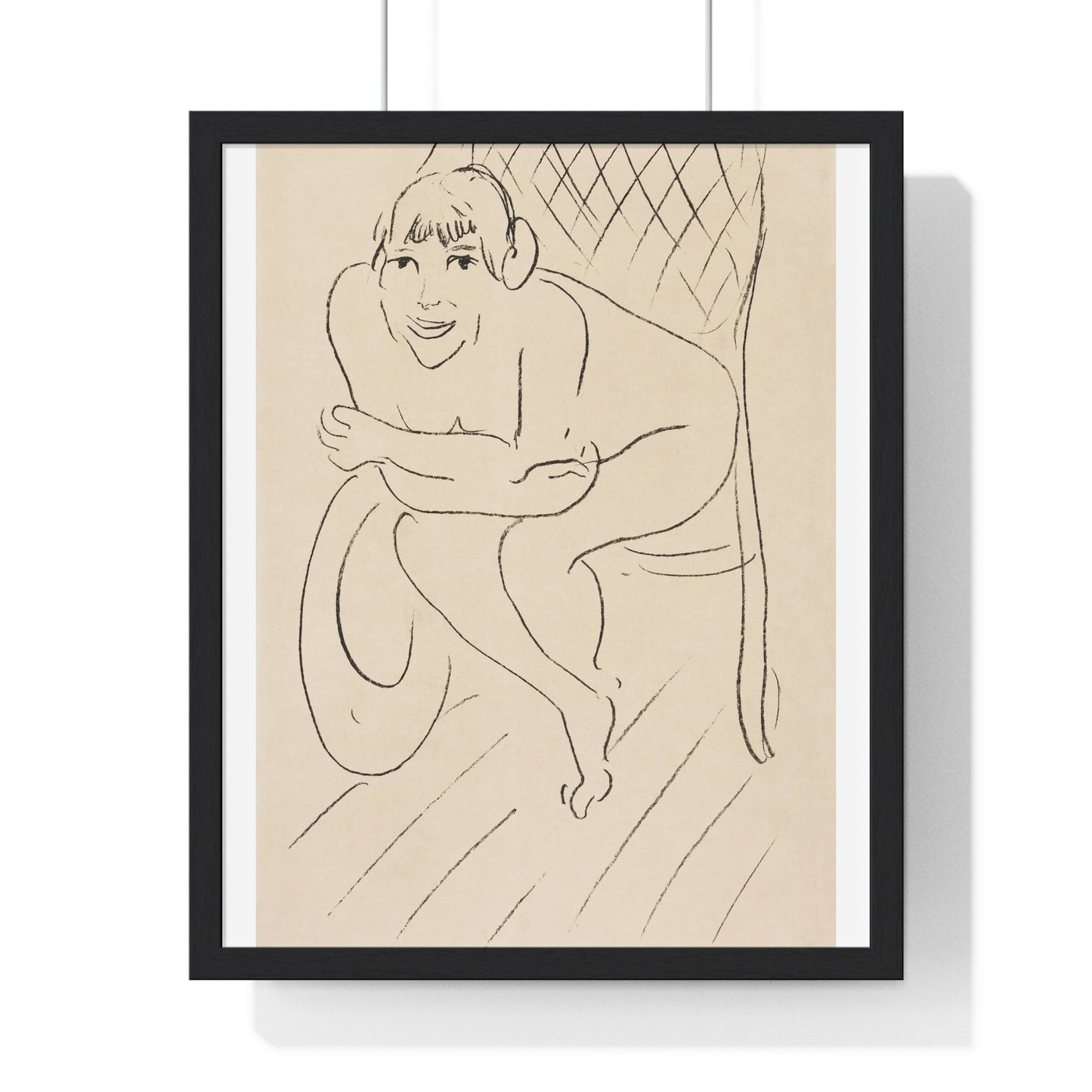 Nude Seated in a Rocking Chair (1914) by Henri Matisse from the Original, Framed Art Print