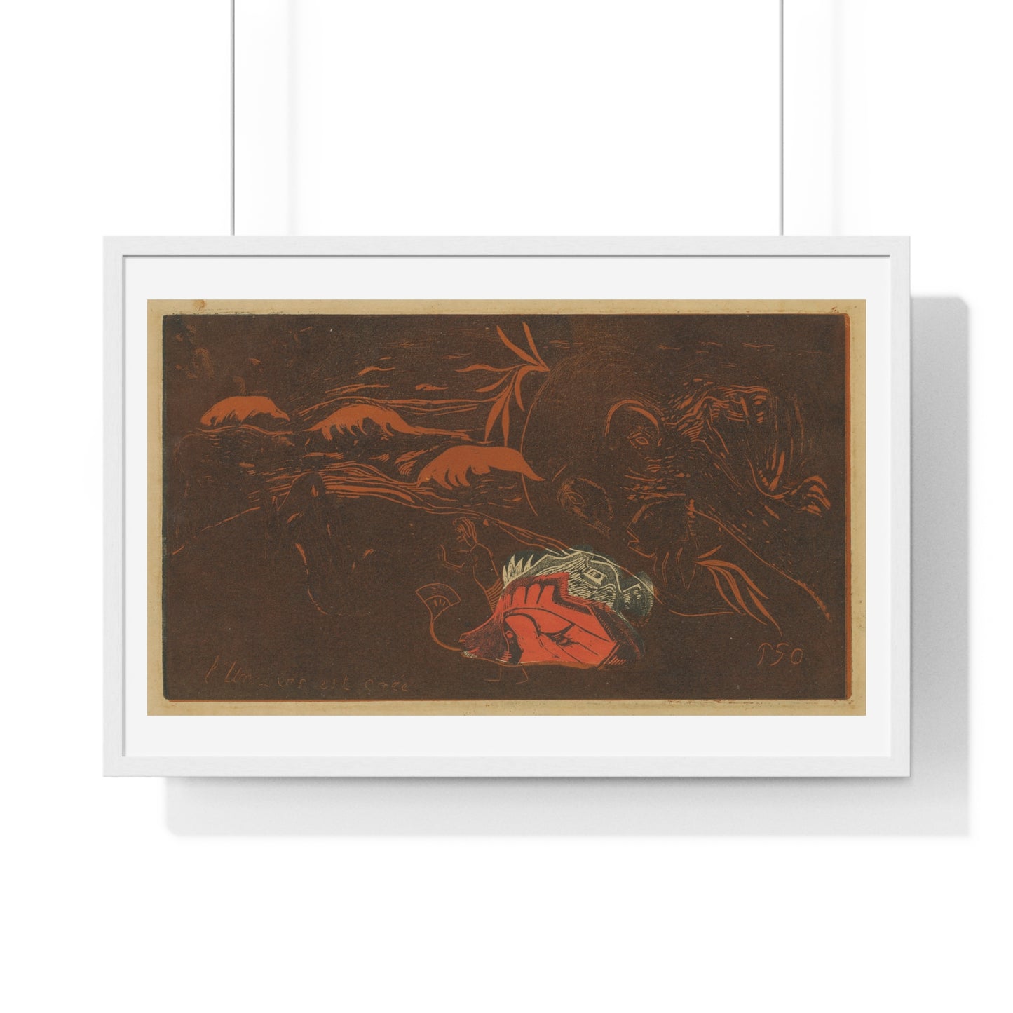 The Universe is Created (circa 1894) by Paul Gauguin and Louis Roy, Framed Art Print