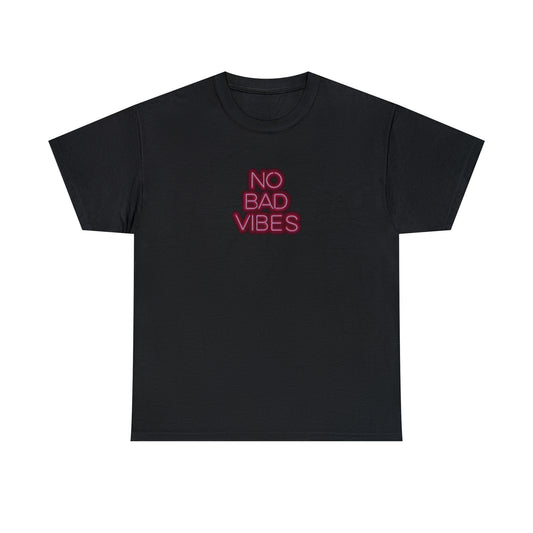 No Bad Vibes, Neon Design T-Shirt