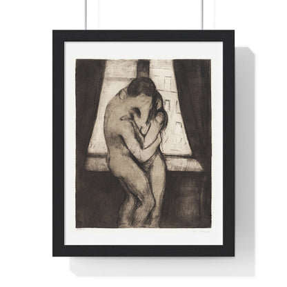 The Kiss (1895) by Edvard Munch, from the Original, Framed Art Print