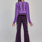 Banned Apparel Scarlett Vixen Trousers in Purple and Black