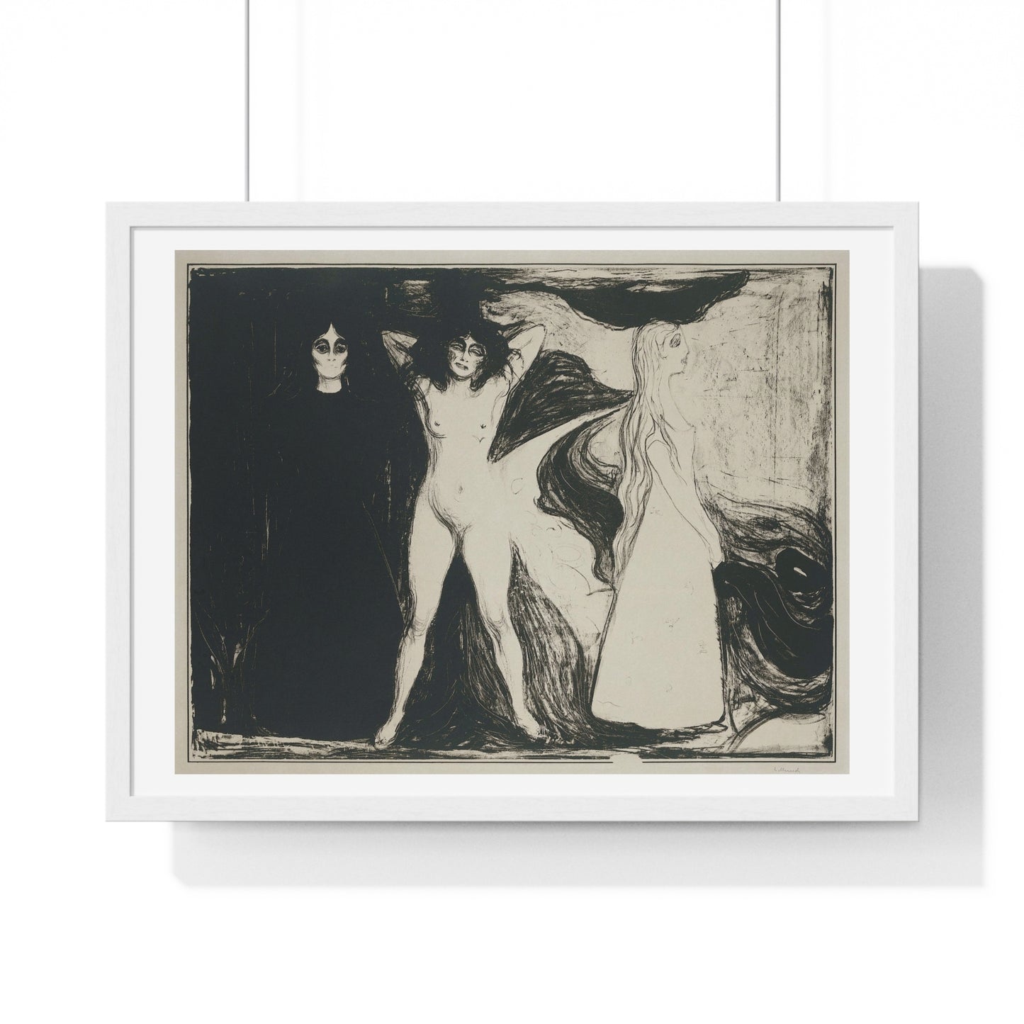 Das Weib (De Sfinx) (1899) by Edvard Munch Framed Art Print