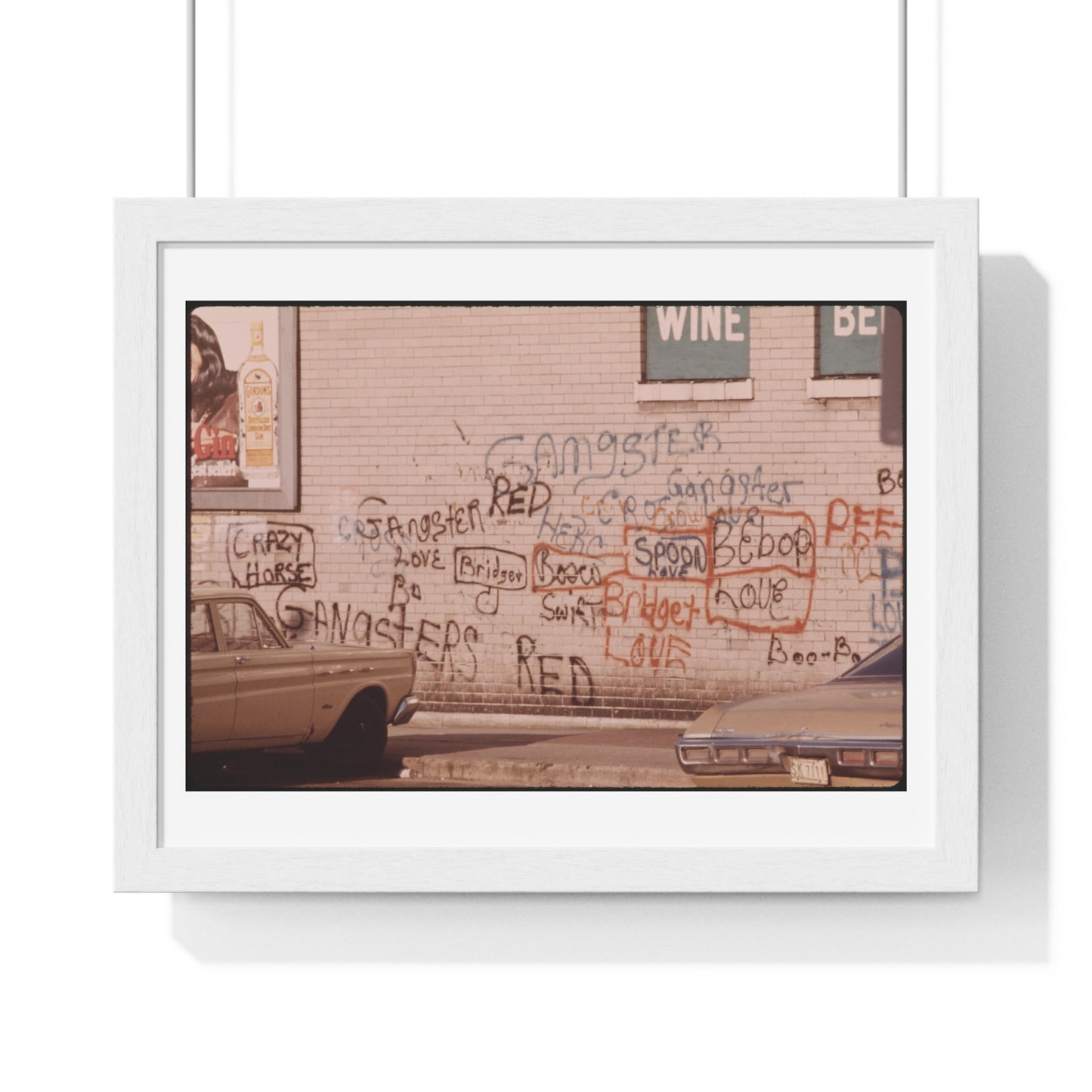 Graffiti On A Wall In Chicago (1973-1974) by John H White, from the Original, Framed Print