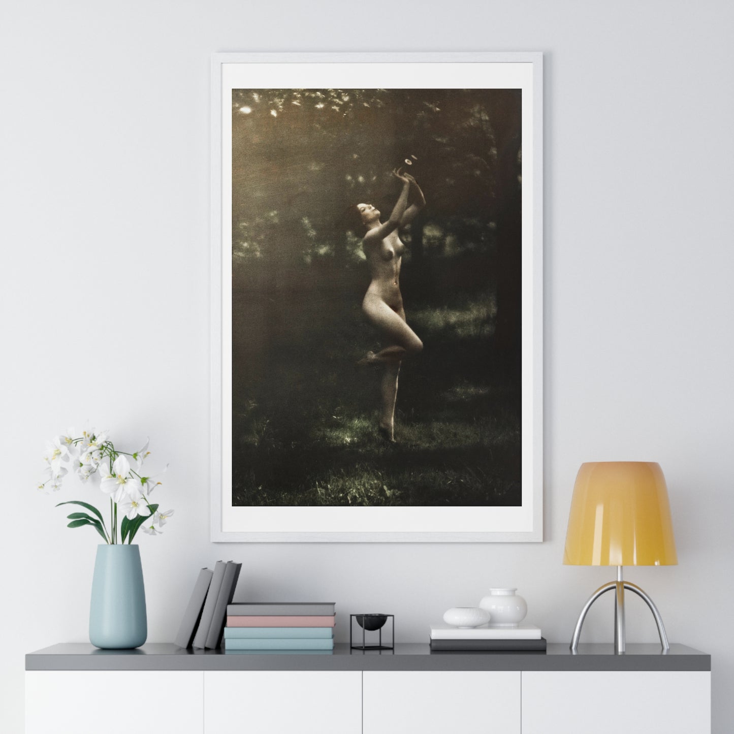 Nude Dancer with Aulos (1911–1916) by Arnold Genthe, from the Original, Framed Print