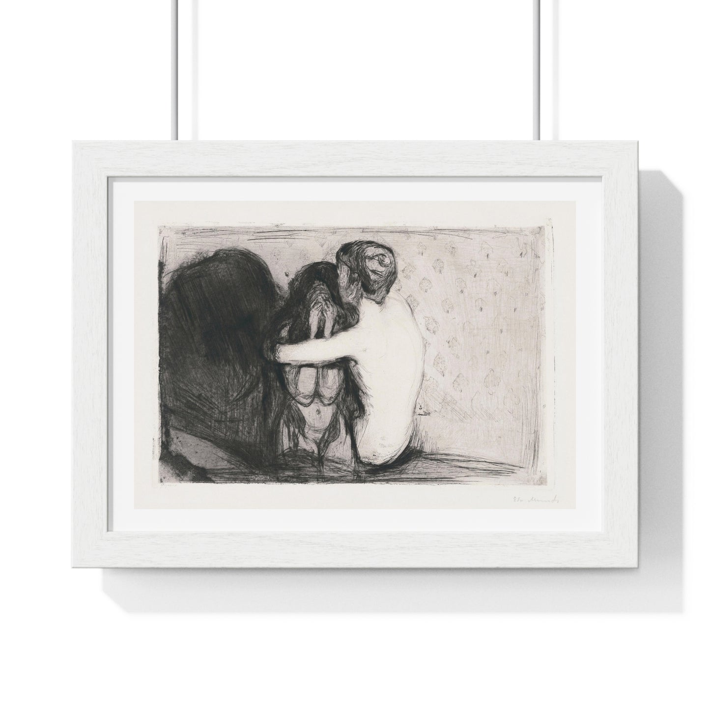 Consolation (1894) by Edvard Munch Framed Art Print