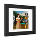 Human Centric Robots In The Style Of Bacchus and Ariadne By Titian 'Designed by AI' Wooden Framed Print