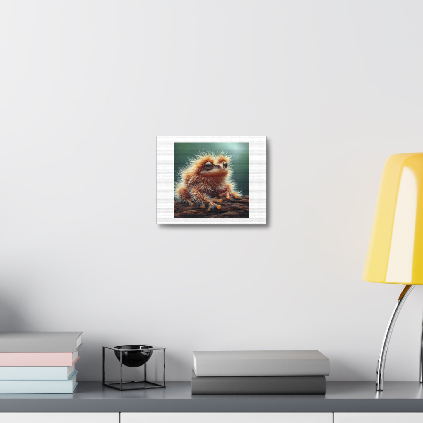 What If Frogs Had Fur? 'Designed by AI' Art Print on Canvas