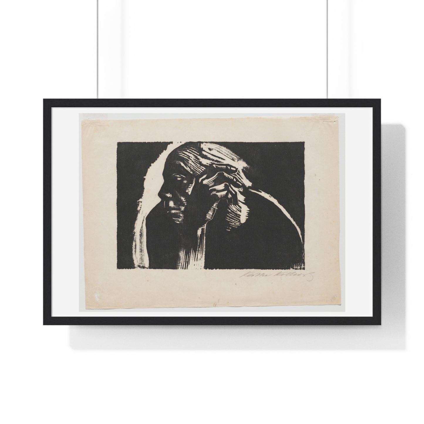 Self Portrait (1924) by Käthe Kollwitz, from the Original, Framed Art Print