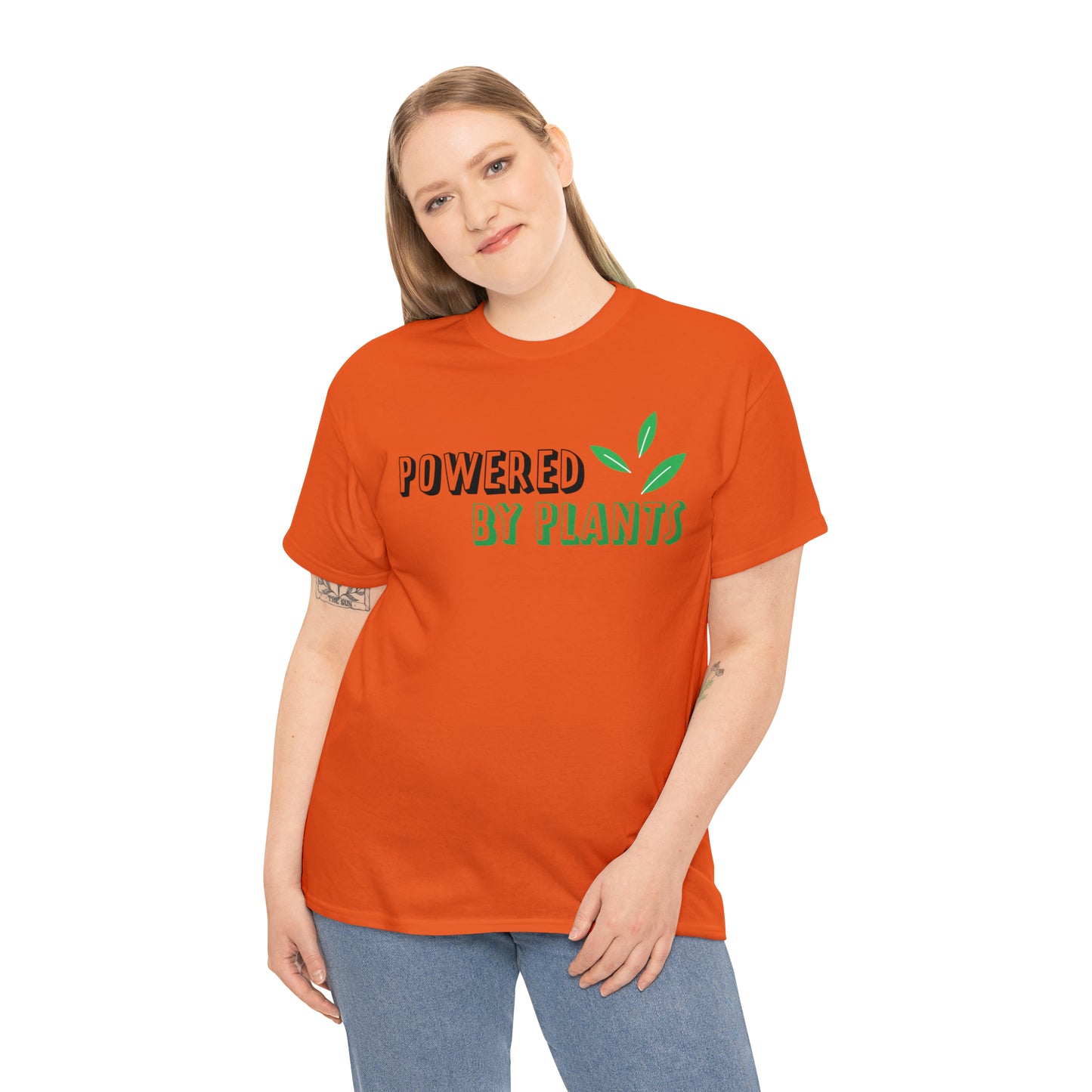 Powered By Plants Vegan T-Shirt Inspirational Unisex