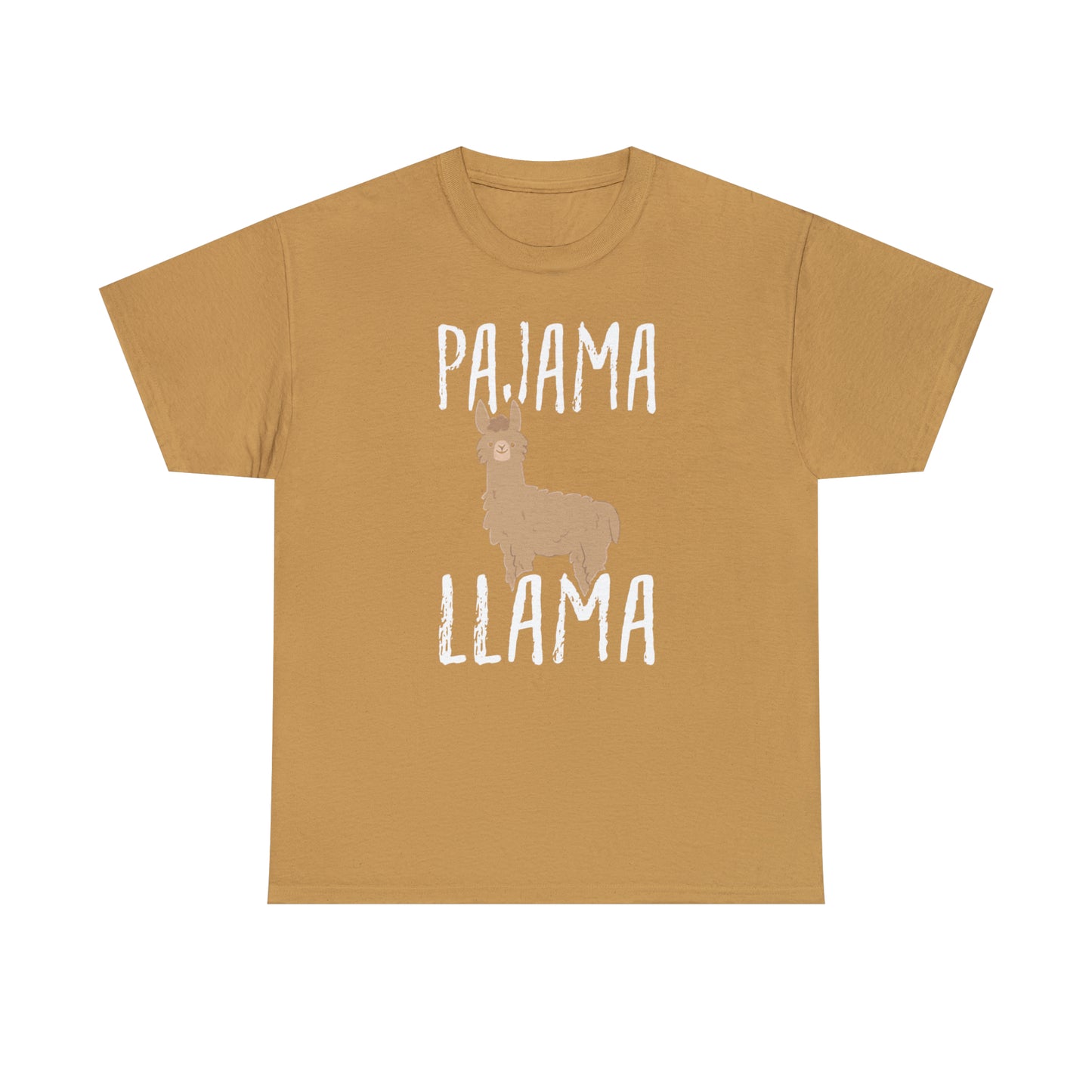 Pyjama Llama Heavy Cotton T-Shirt Quirky Women's Men's