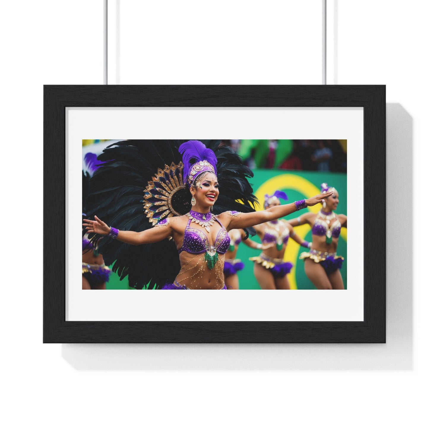 Brazilian Carnival Dancer 'Designed by AI' Framed Art Print