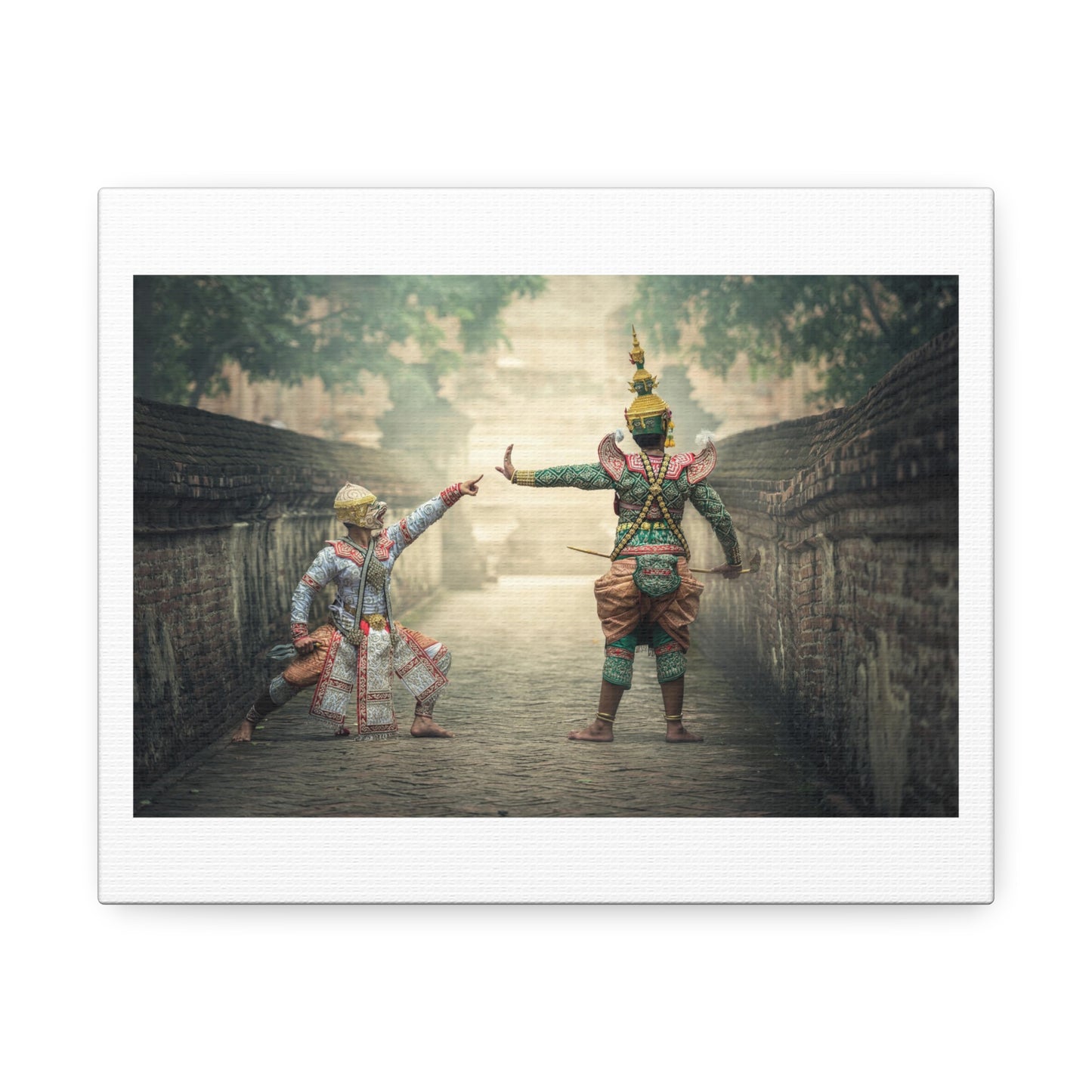 Traditional Khon Dance, Art Print from the Original on Canvas