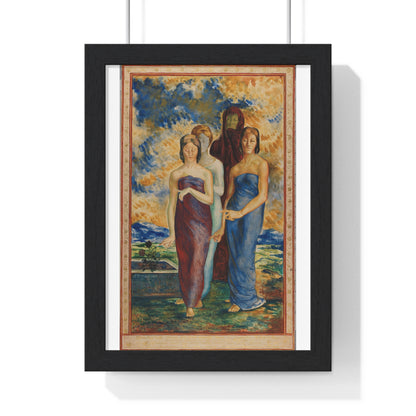 Allegorical Figures (1868-1915) by René Piot, from the Original, Wooden Framed Print