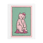 Cute Pink Cat Stretched Canvas Wall Art