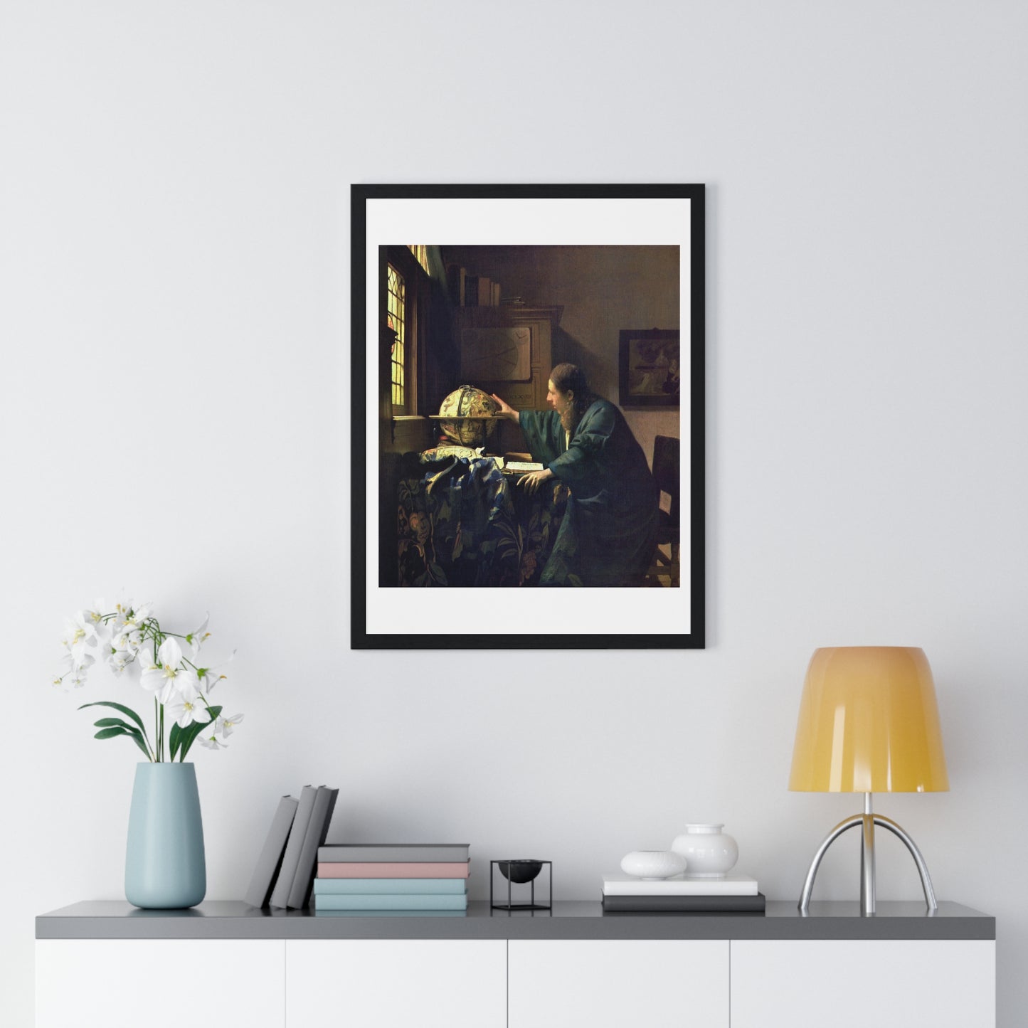 The Astronomer (circa 1668) by Johannes Vermeer, from the Original, Framed Art Print