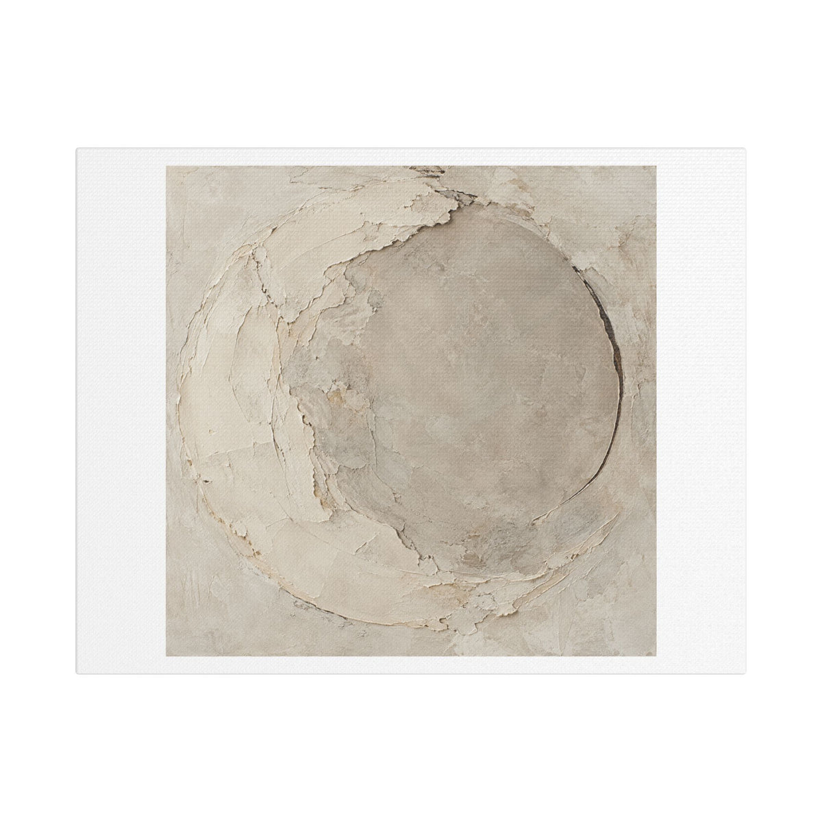 Quiet Limestone Orbit, Large Decor Art Print on Canvas