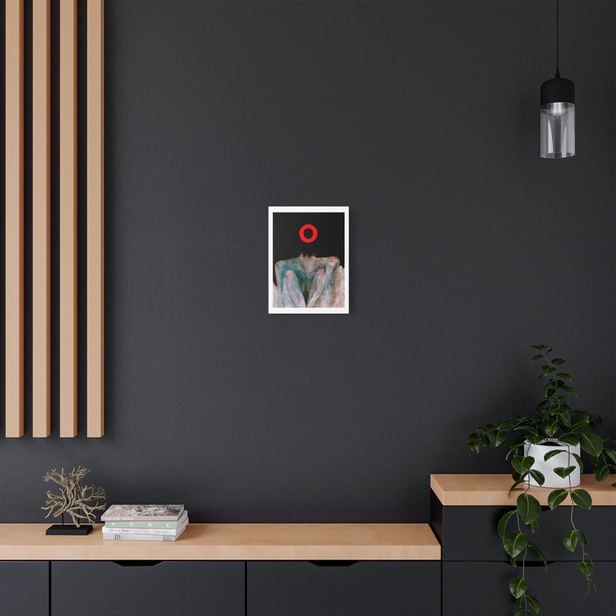 Eclipse, Neo-Surrealism, Art Print on Satin Canvas, Stretched