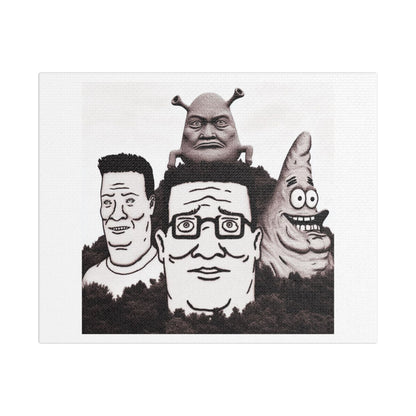 Mount Rushmore National Memorial, Funny Meme Art, Print on Canvas