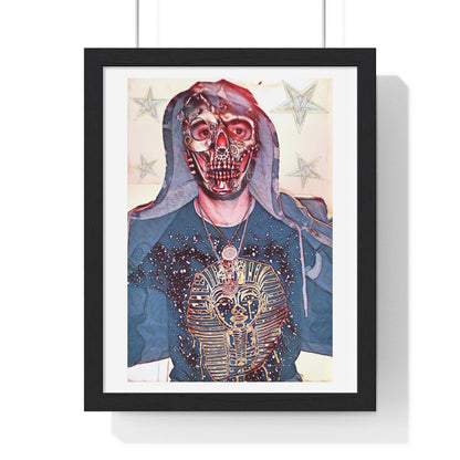 Alt Punk Portrait Art, Large Decor Framed Print