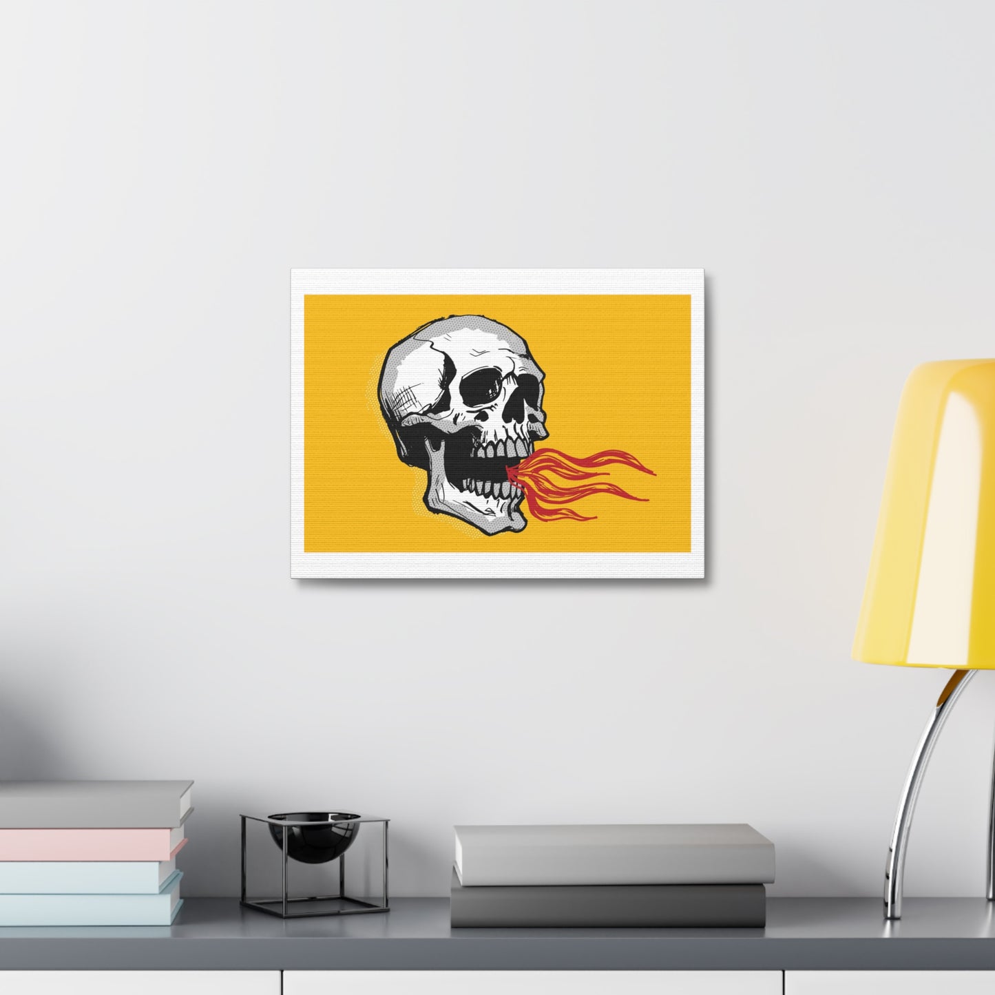 Speak Your Truth, Skull Graphic Art Print on Canvas