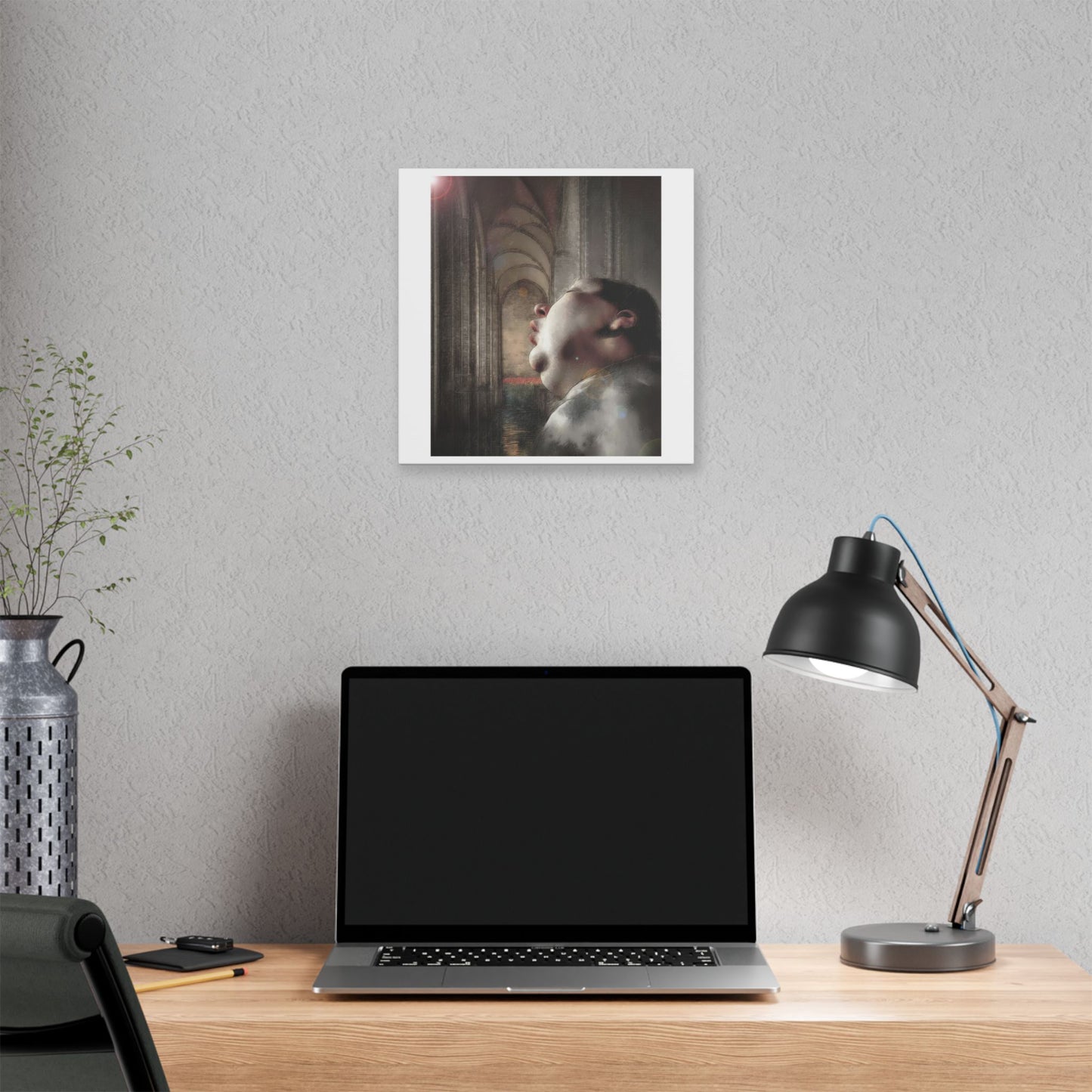 Dead to the World, Surrealist Art 'Designed by AI' Canvas Art Print