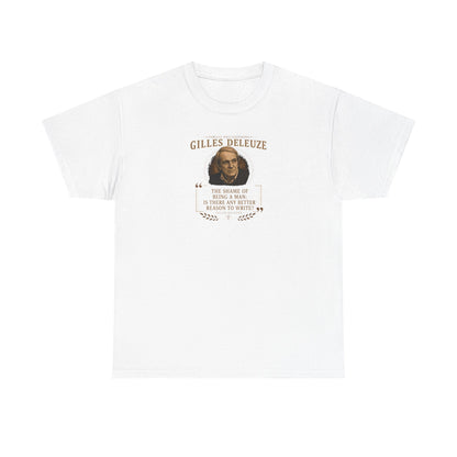 Gilles Deleuze on the Power of Writing, Philosophy Tribute T-Shirt