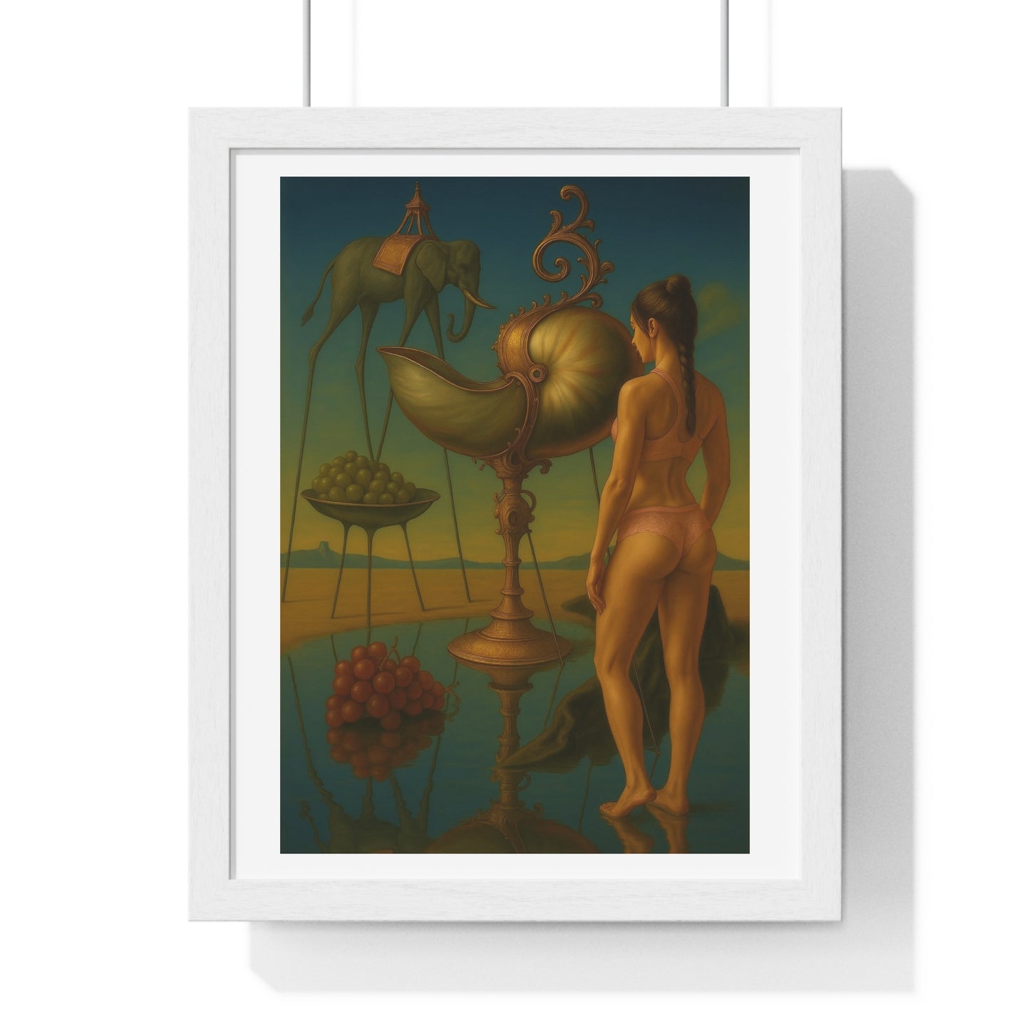 Waterfront Reality Distortion, Surrealist Art, Large Decor Print