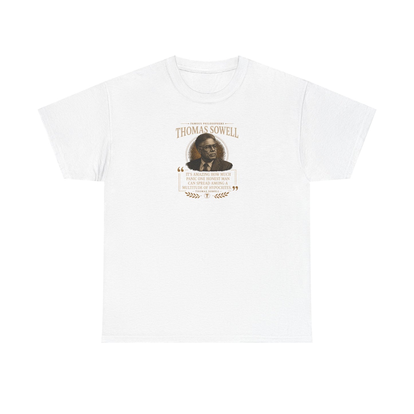 Thomas Sowell on Hypocrisy as a Tool of Political Elites, Philosophy Tribute T-Shirt