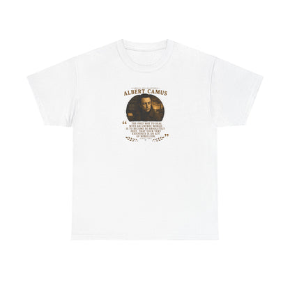 Albert Camus on Rebellion in an Unfree World, Philosophy Tribute T-Shirt