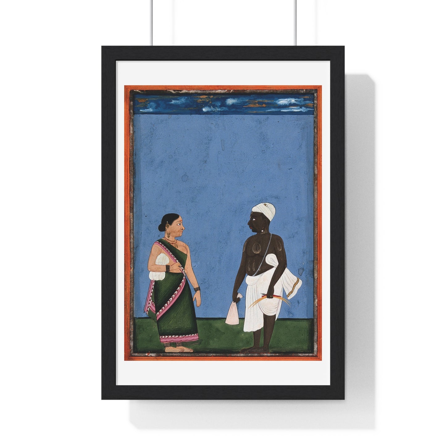 A Jain Farmer and Wife, Artist Unknown, from the Original, Framed Art Print