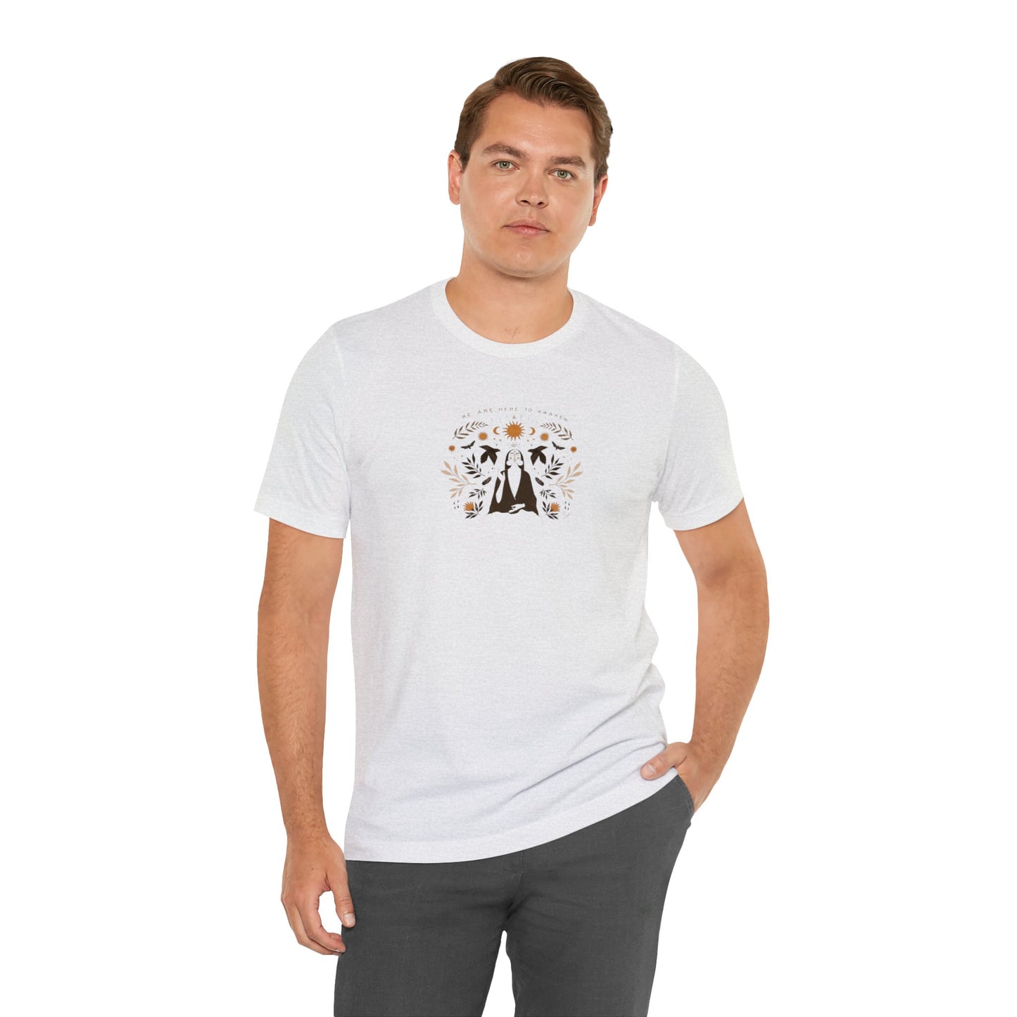 We are Here to Awaken From the Illusion of Separateness, Unisex Jersey T-Shirt