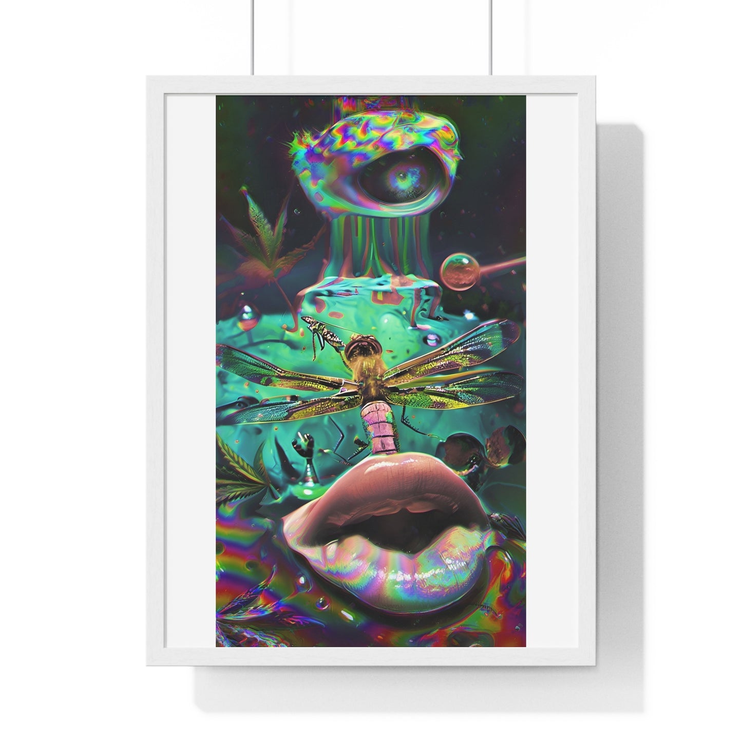 Gaia Psychedelic Art 'Designed by AI' Framed Art Print