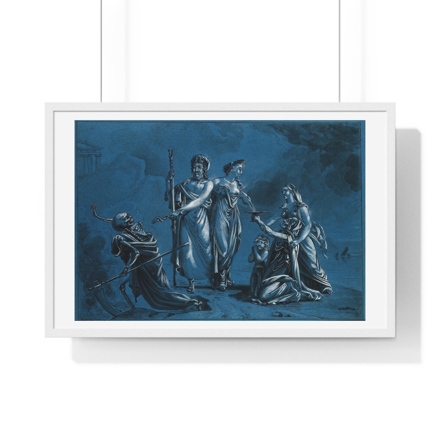 Aesculapius (Representing Medicine) Routing Death, Ceres Supplying Milk to the Starving (1822) from the Original, Framed Print