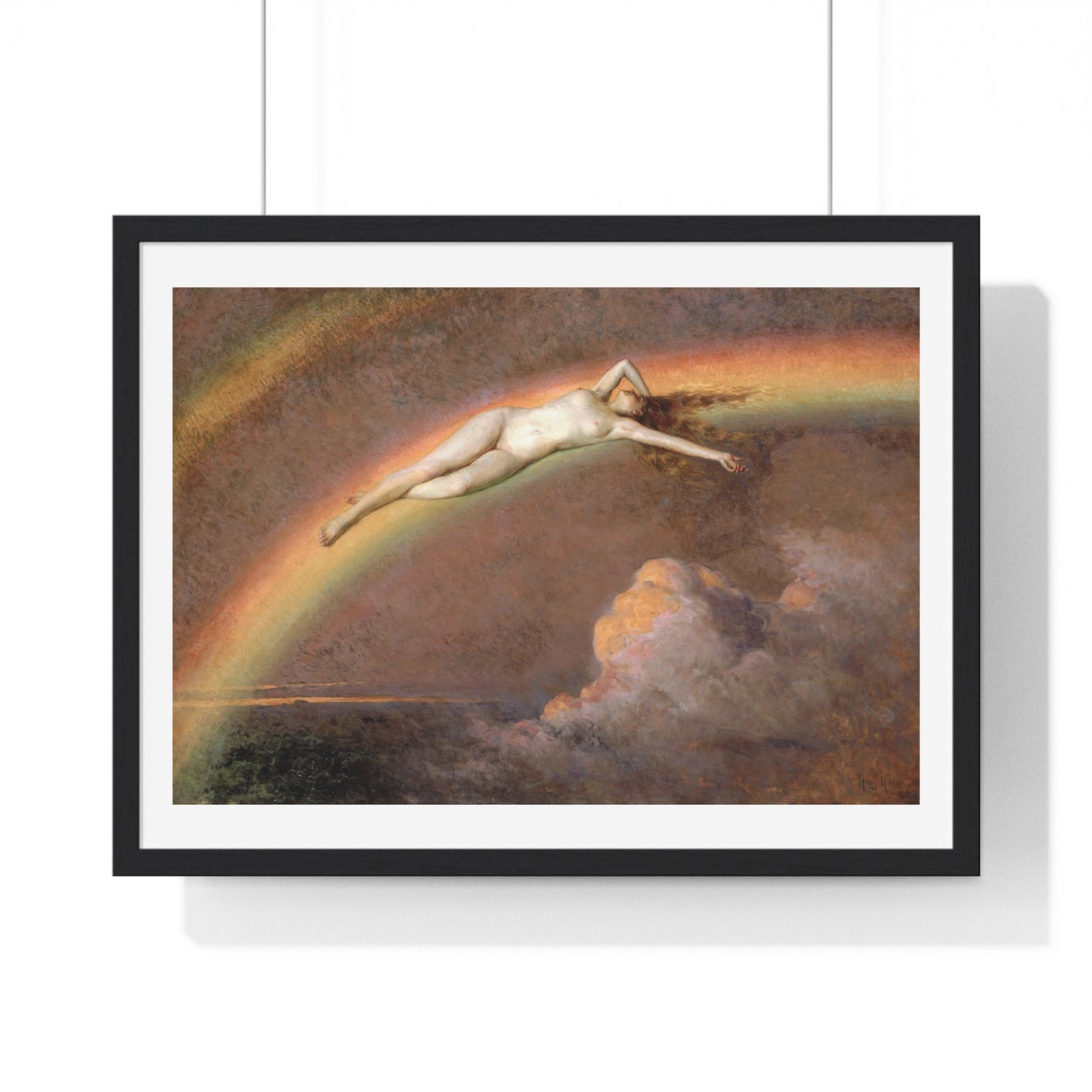 The Spirit of the Rainbow (1912-1919) Aesthetic Painting by Henry Mosler, from the Original, Framed Art Print