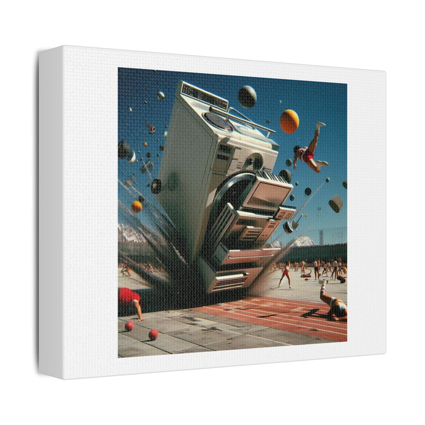 Weird and Disturbing Album Cover Art VI 'Designed by AI' Art Print on Canvas