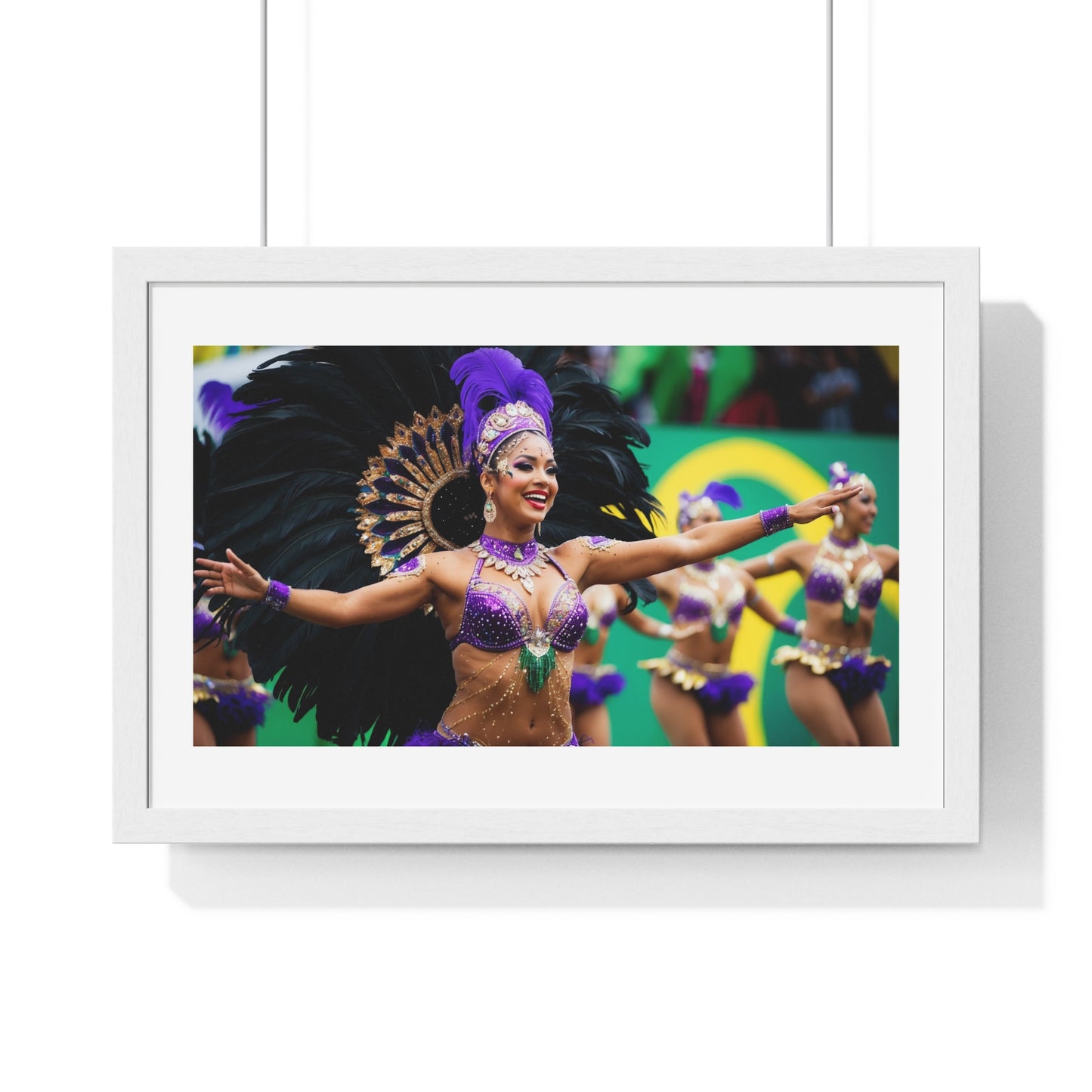 Brazilian Carnival Dancer 'Designed by AI' Framed Art Print