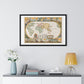 Map of all the Earth after the Flood (1671) by Joseph Moxon, from the Original, Framed Art Print