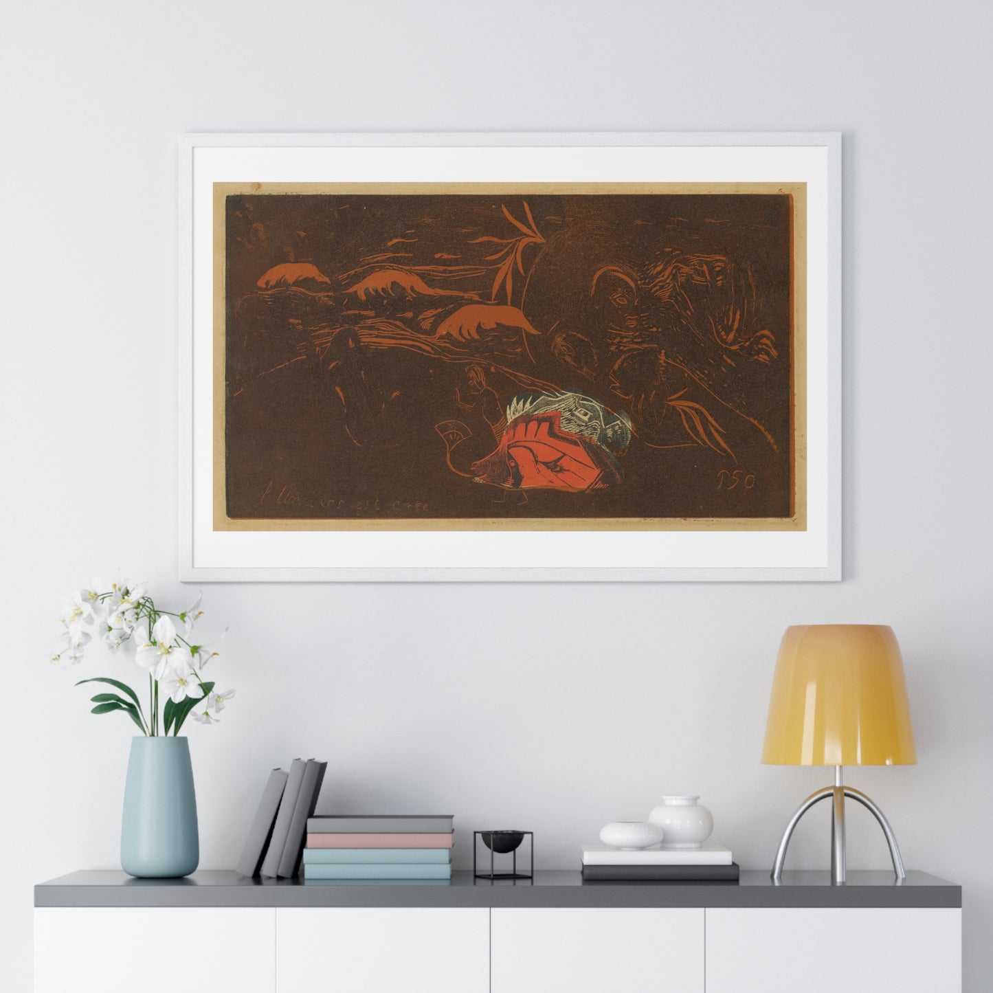 The Universe is Created (circa 1894) by Paul Gauguin and Louis Roy, Framed Art Print