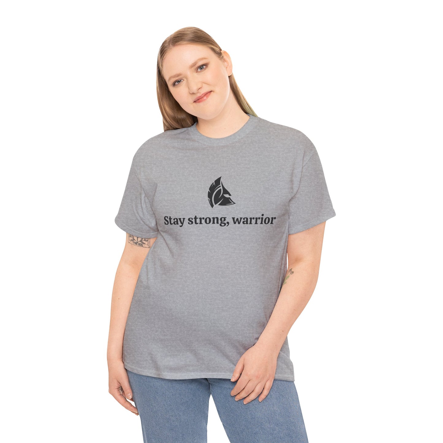 Stay Strong, Warrior Cotton T-Shirt