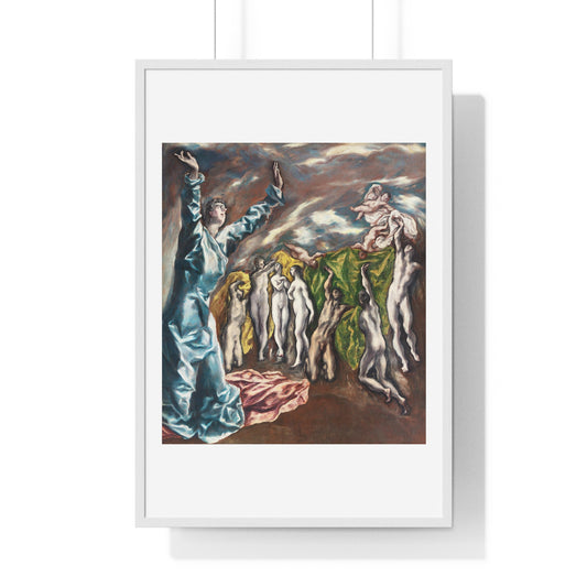 The Vision of Saint John (1608–1614) by El Greco (Domenikos Theotokopoulos) from the Original, Framed Art Print