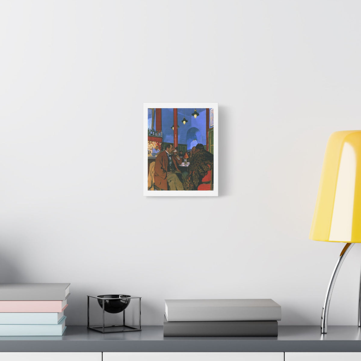 Café Art V, Print on Satin Canvas, Stretched