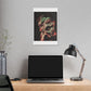 Abstract Male Portrait 'Designed by AI' Satin Canvas Art Print