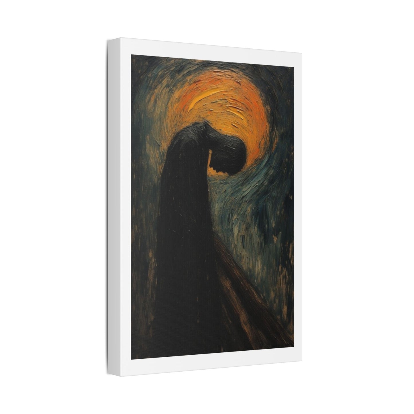 Endless Sadness Passing Through Nature, Oil on Canvas 'Designed by AI' Canvas Art Print