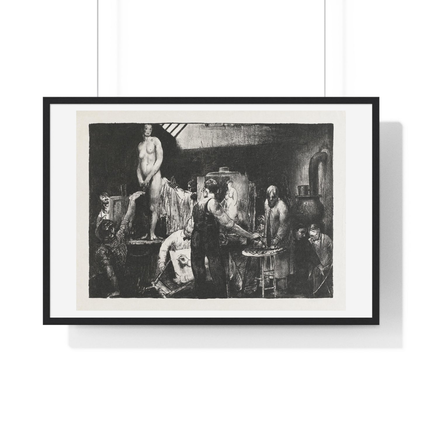 The Life Class, Second Stone (1917) by George Wesley Bellows, from the Original, Framed Art Print