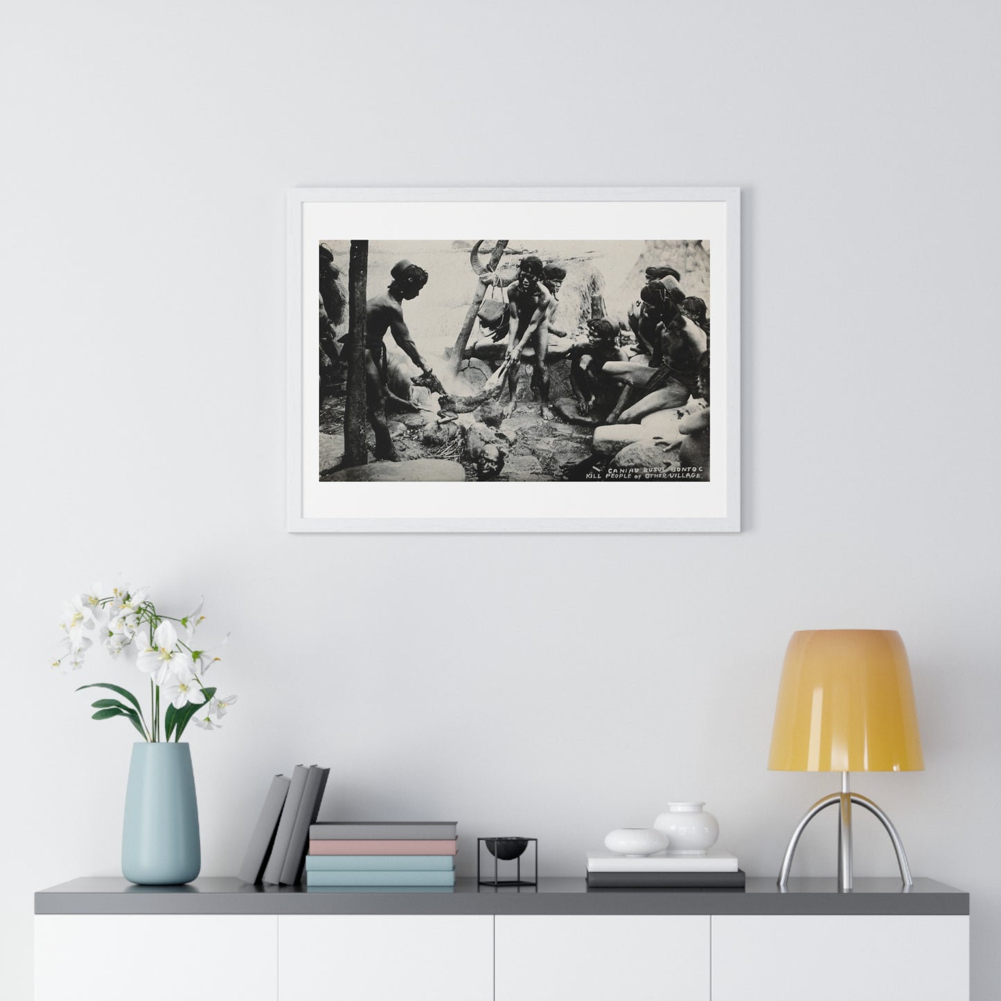 Mountain Province, the Philippines Villagers of Caneo, Bontoc Region, Vintage Photography, from the Original, Framed Print