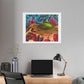 Digital Pastiche Abstract Art 'Designed by AI' Satin Canvas Print