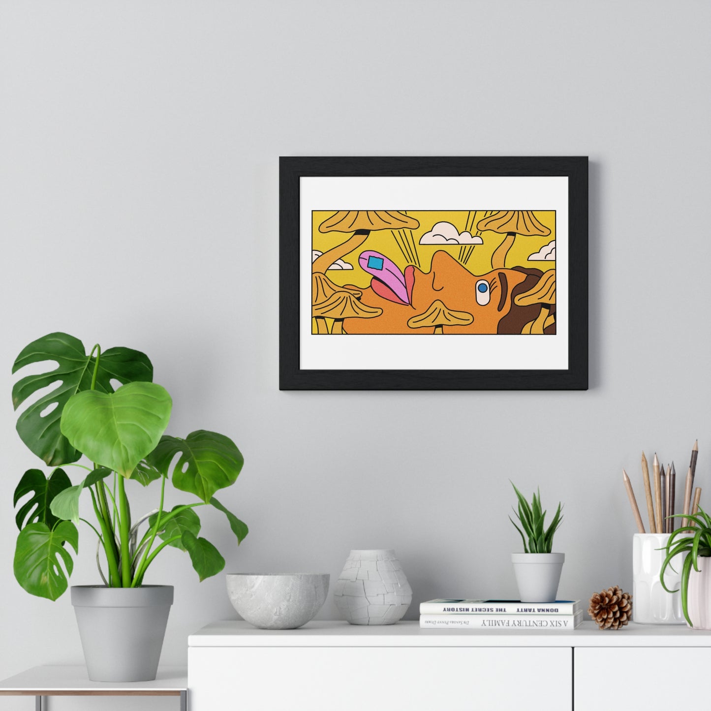 Psychedelic Cartoon Art, Framed Print