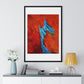 Flame and Flow, Abstract Art 'Designed by AI', Framed Print